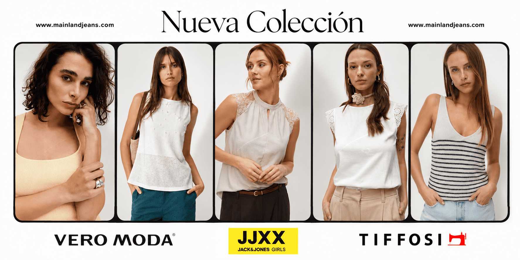 Comprar ropa Verano Mujer de las marcas Vero Moda, JJXX y Tiffosi