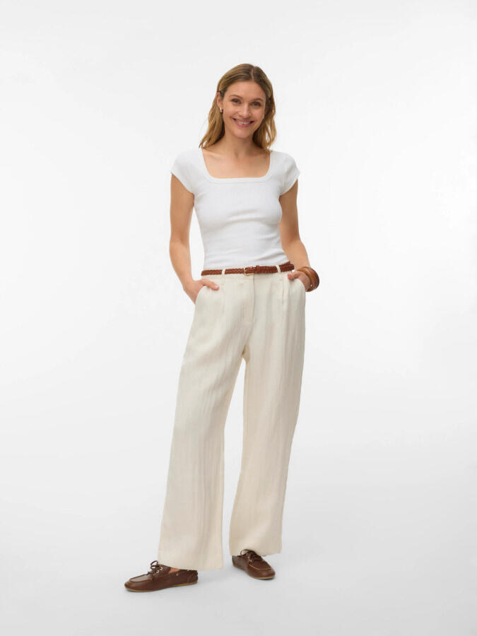 Pantalón VeroModa Jaden 10340848 begie (cloud dancer)