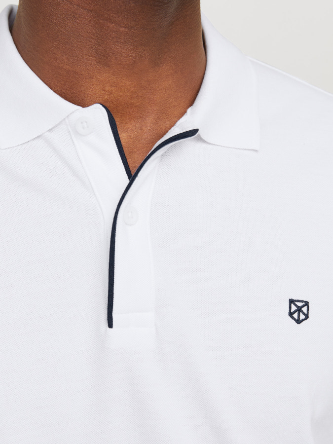 Polo Jack&Jones Blasainz 12237839 blanco (white)