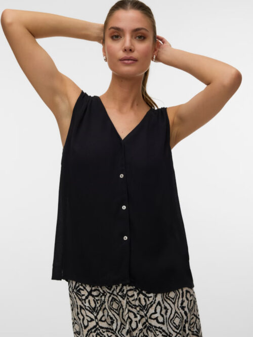 Imágen frontal de la Blusa Vero Moda Menny Negro
