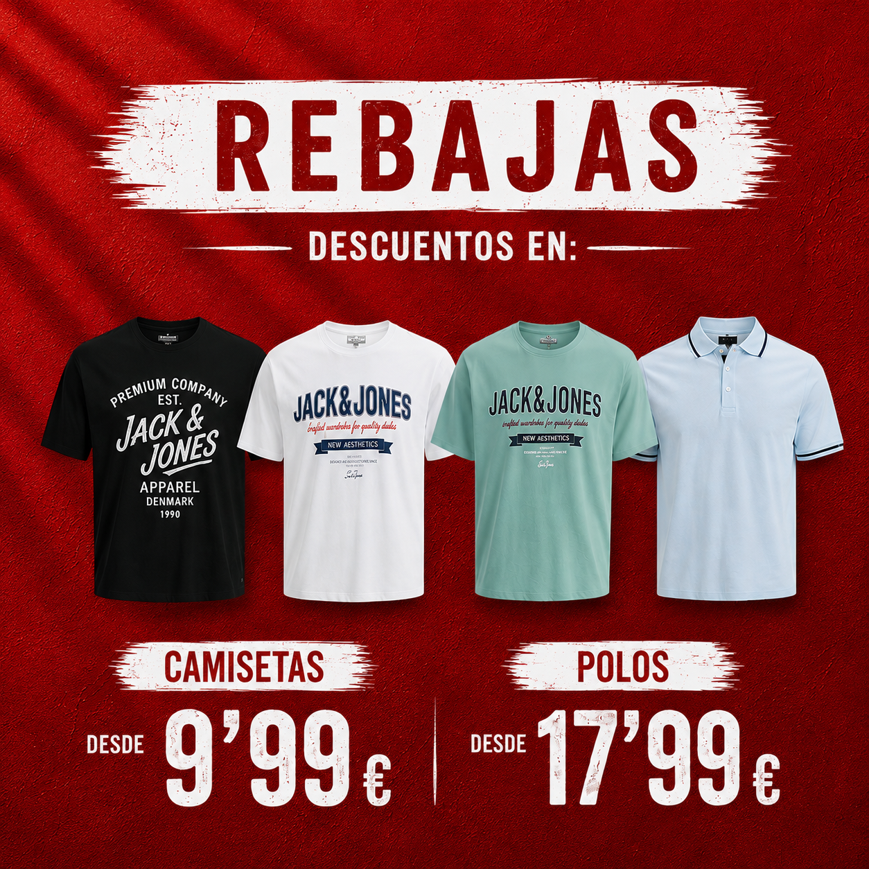 Camisetas y polos hombre marca Jack&Jones Tiffosi Privata Brave Soul